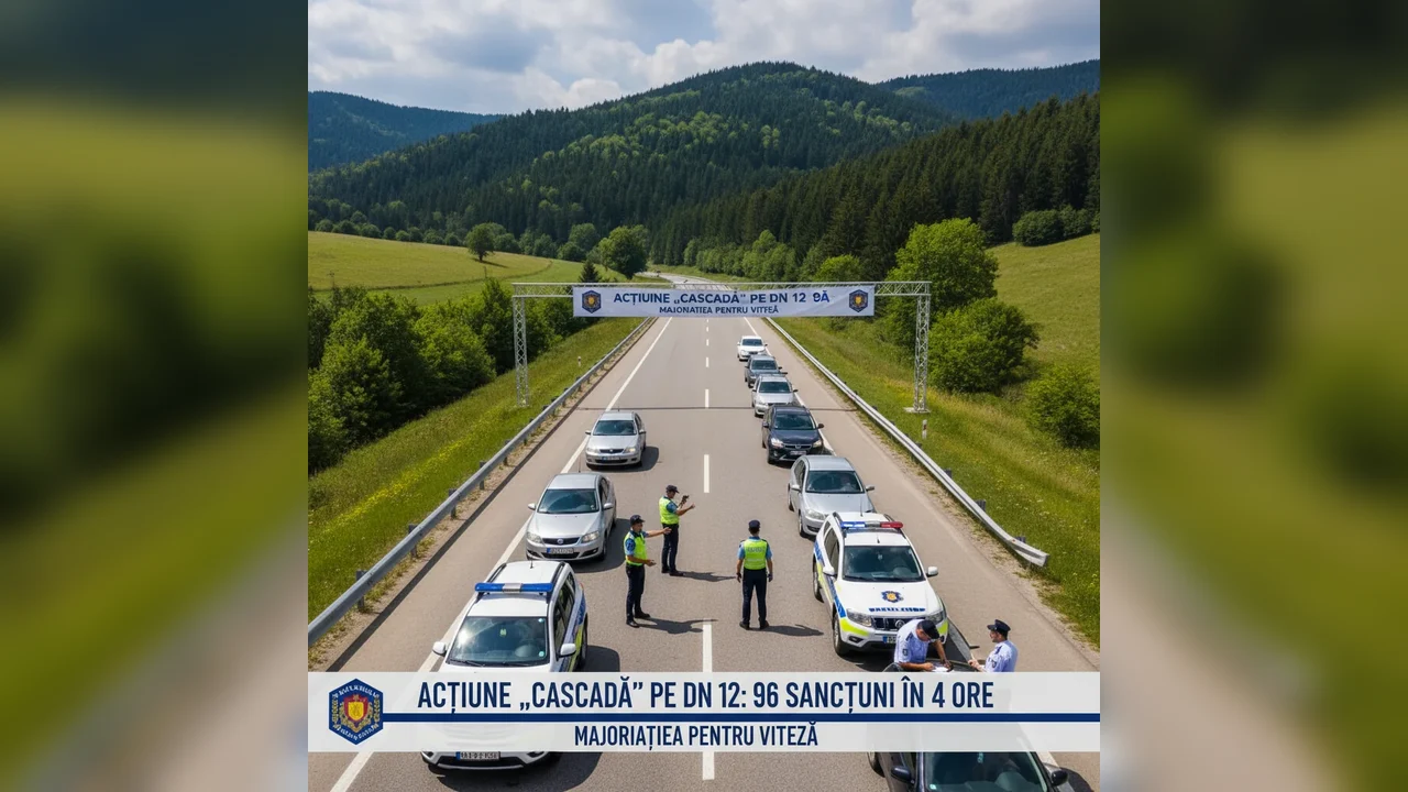 96 de amenzi în patru ore, cele mai multe pentru depășirea vitezei