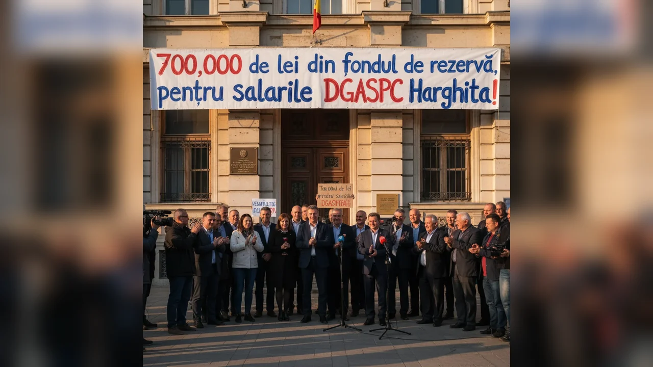 Alocare de 700.000 lei din fondul de rezervă pentru salariile DGASPC Harghita
