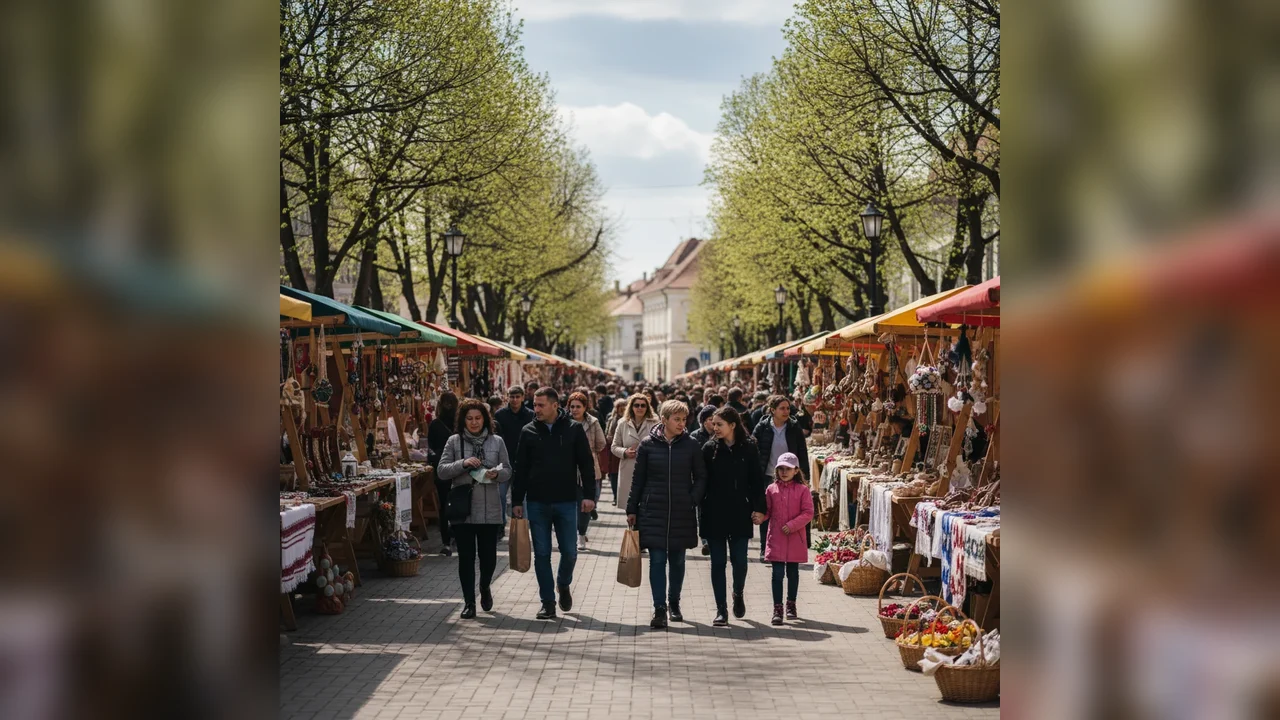 Artizani locali expun creații la târgul de Ziua Femeii din Miercurea Ciuc