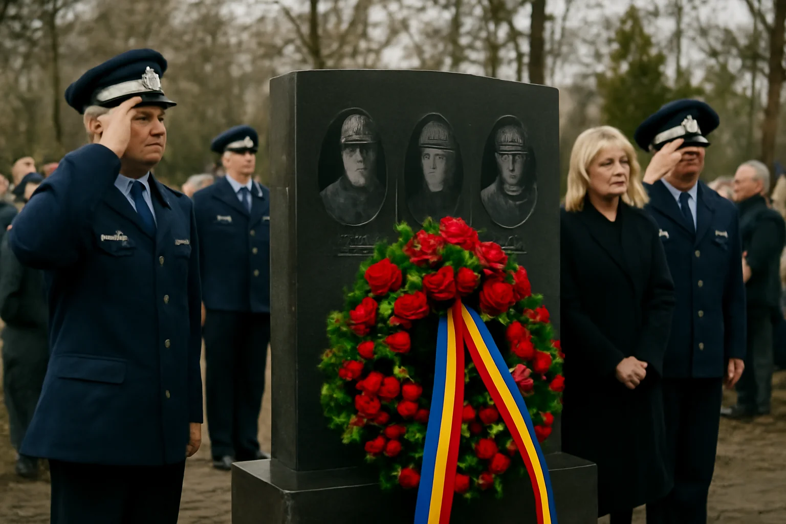 Ceremonie oficială de comemorare a poliţiştilor eroi căzuţi pentru libertate în comunitatea locală