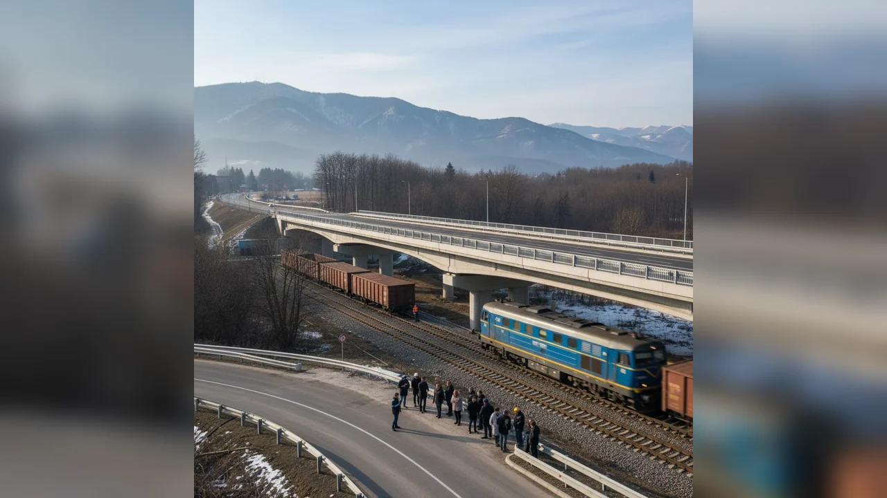 Circulația pe podul peste calea ferată din Miercurea Ciuc ar putea fi reluată la început de decembrie