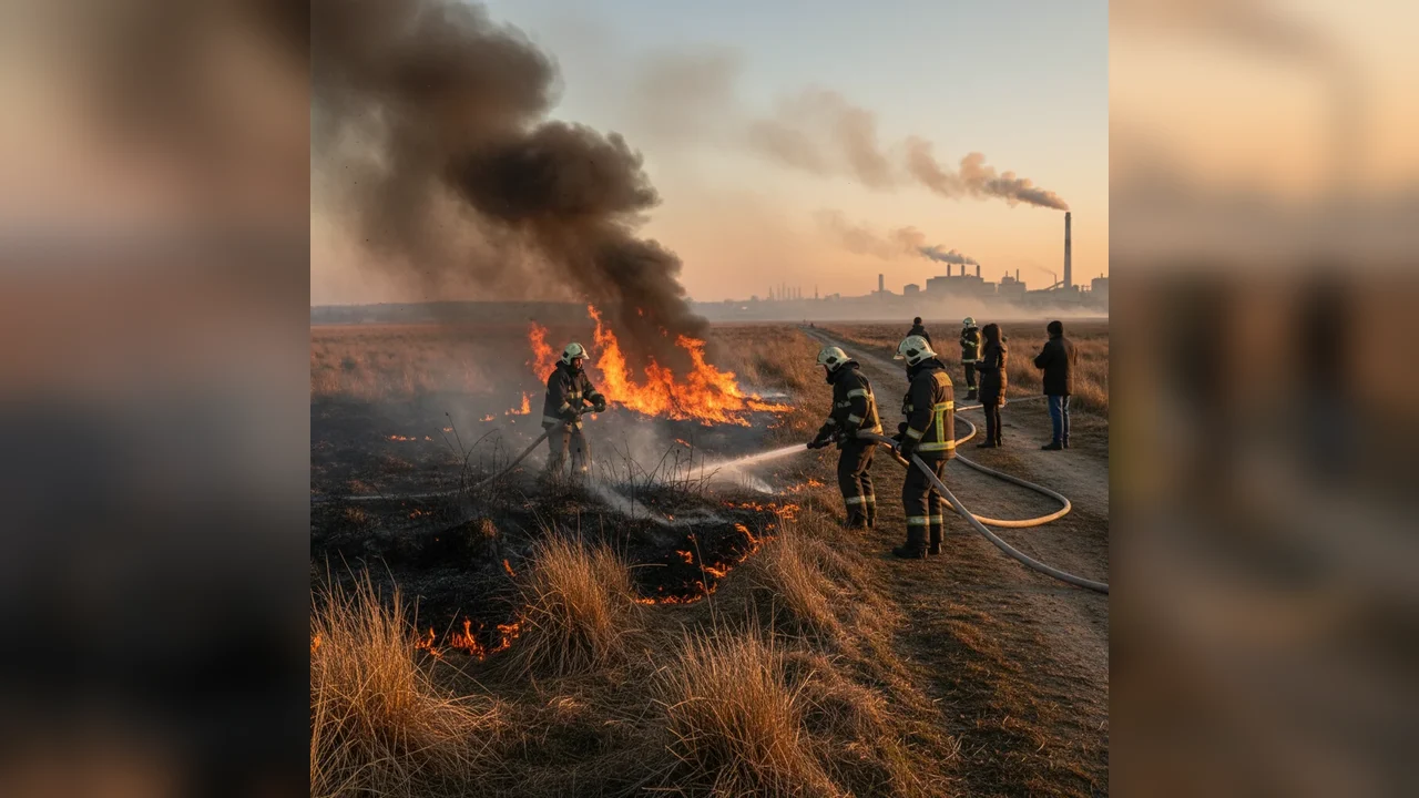 Incendii de turbă în zona industrială din Miercurea Ciuc și la Ciceu: intervenții de durată ale pompierilor