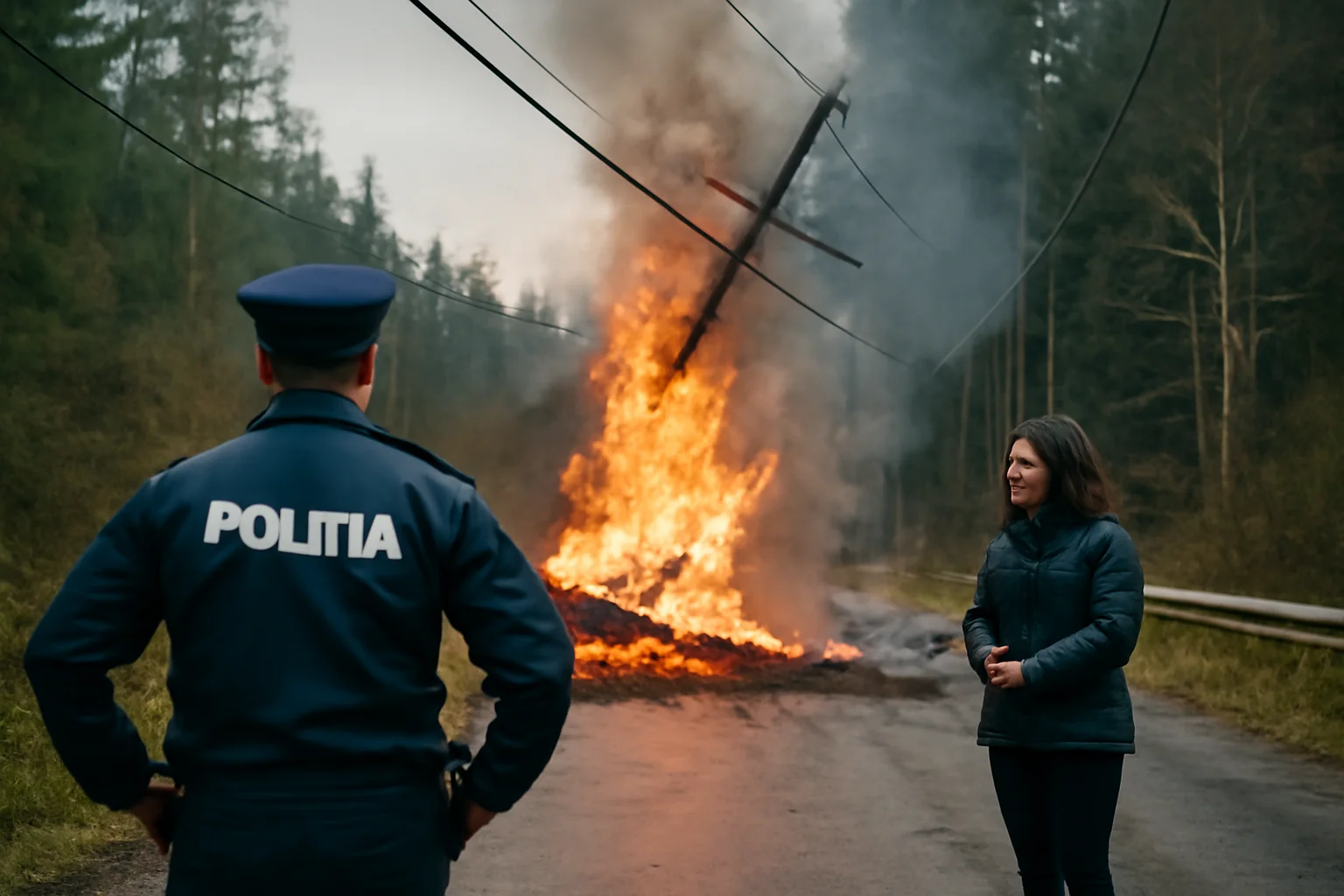 Incendiu devastator în Borsec din cauza arborilor căzuți