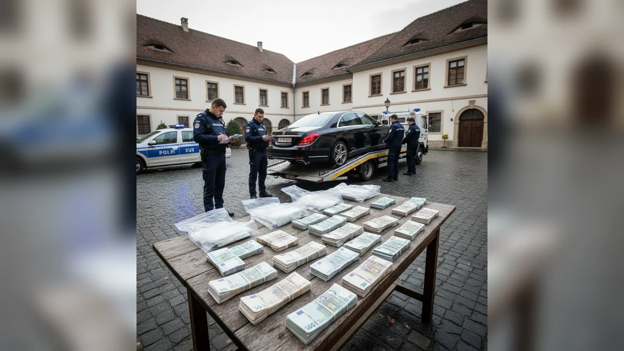 Miercurea Ciuc: percheziții în Harghita și Mureș, cu sume mari de bani și autoturism de lux ridicate de polițiști