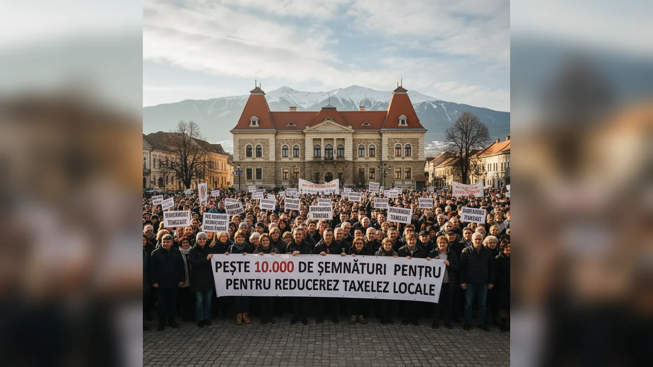 Miercurea Ciuc: primarii din Harghita depun peste 10.000 de semnături pentru reducerea taxelor locale