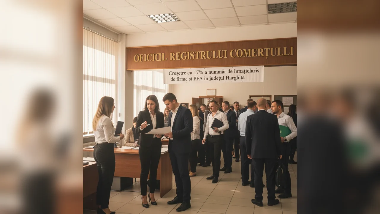 Numărul înmatriculărilor de firme și PFA în județul Harghita crește cu 17%