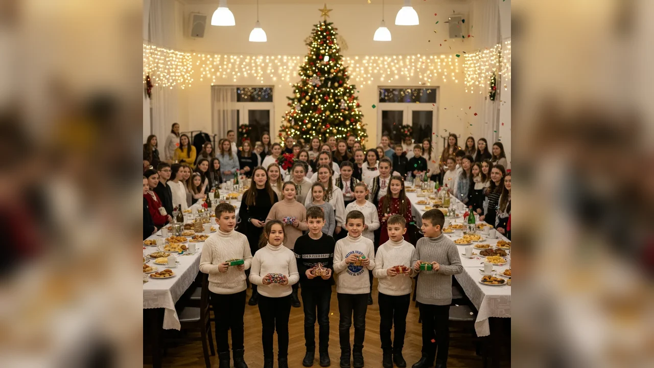 Peste 150 de copii și tineri din Miercurea-Ciuc au sărbătorit Crăciunul SIO