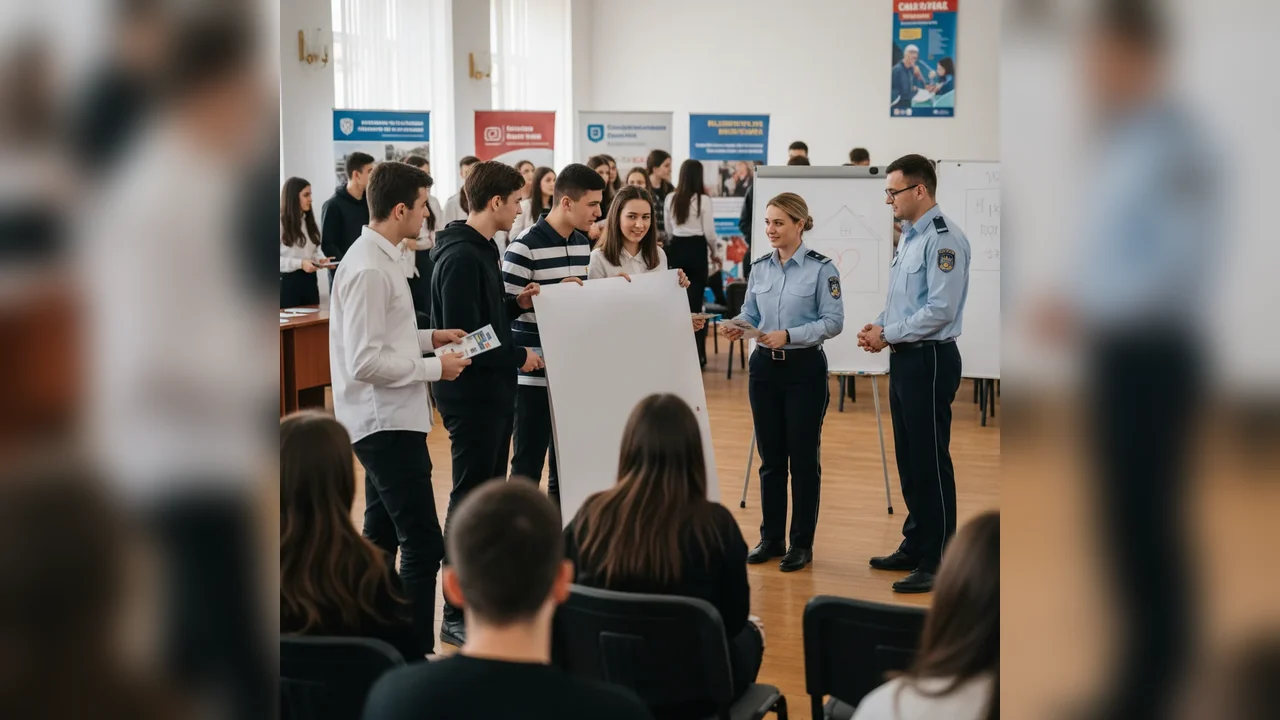 polițiștii implică elevi și studenți în campania Acasă nu înseamnă durere