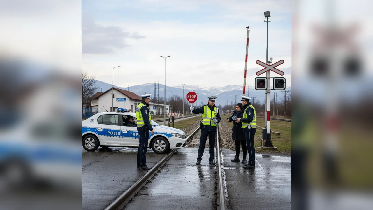 Prevenire accident la calea ferată de polițiștii din Harghita