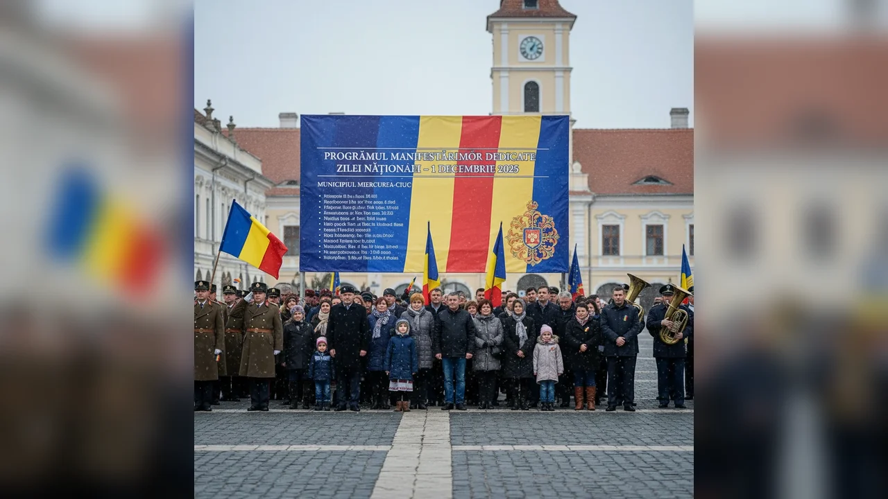 Programul oficial al manifestărilor de 1 Decembrie 2025 în municipiul Miercurea-Ciuc