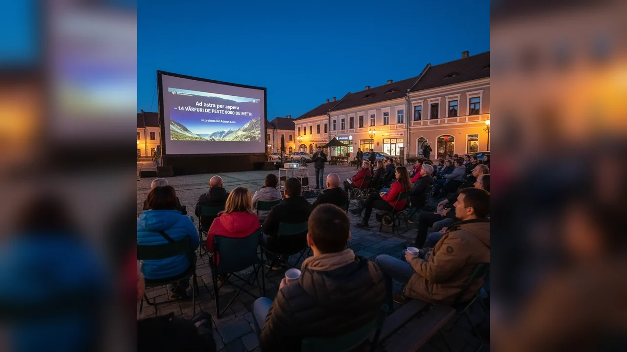 Proiecție documentar Ad astra per aspera – 14 vârfuri peste 8000 m la Toplița, cu prezența lui Adrian Laza