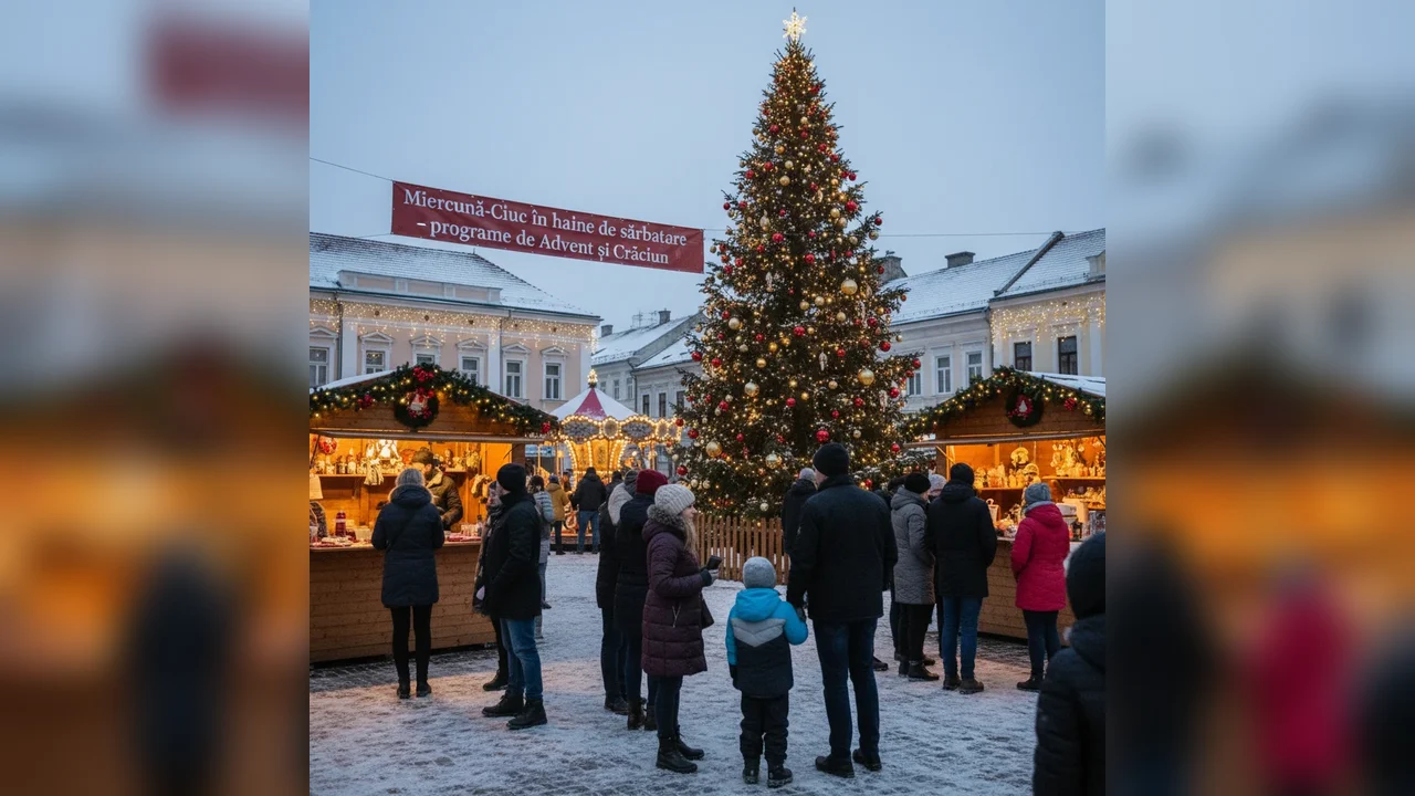 Sărbători de Crăciun și programe de Advent în Miercurea-Ciuc, în inima orașului