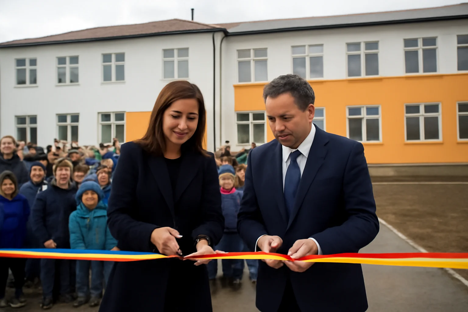 se construiește o școală modernă cu laborator STEM și cantină pentru masă caldă