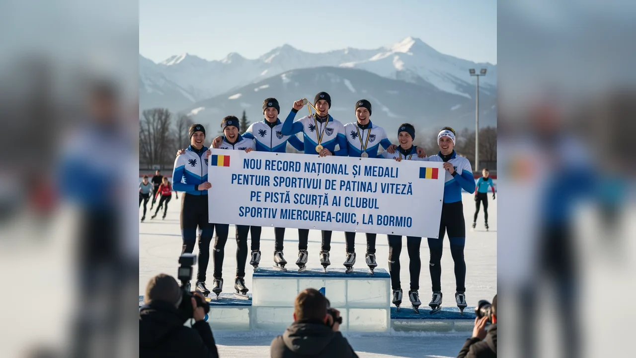 Sportivii de patinaj viteză pe pistă scurtă ai Clubului Sportiv Miercurea-Ciuc stabilesc record naţional şi câştigă medalii la Bormio