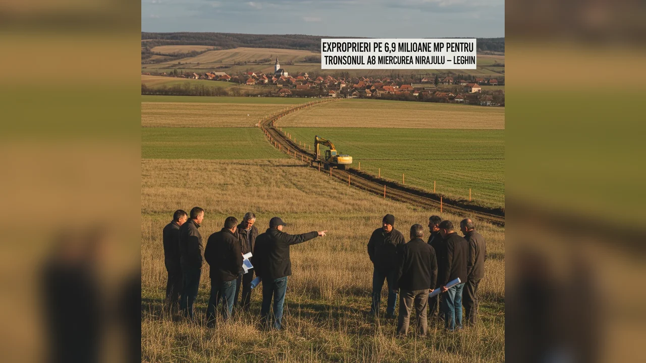 Statul pregătește exproprieri pe 6,9 milioane mp pentru segmentul autostrăzii A8 Miercurea Nirajului–Leghin