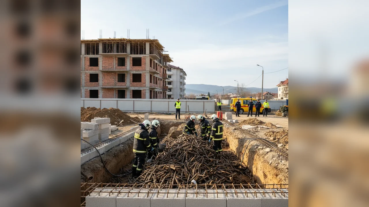 sute de cartușe scoase la iveală în timpul lucrărilor de construcții (FOTO)