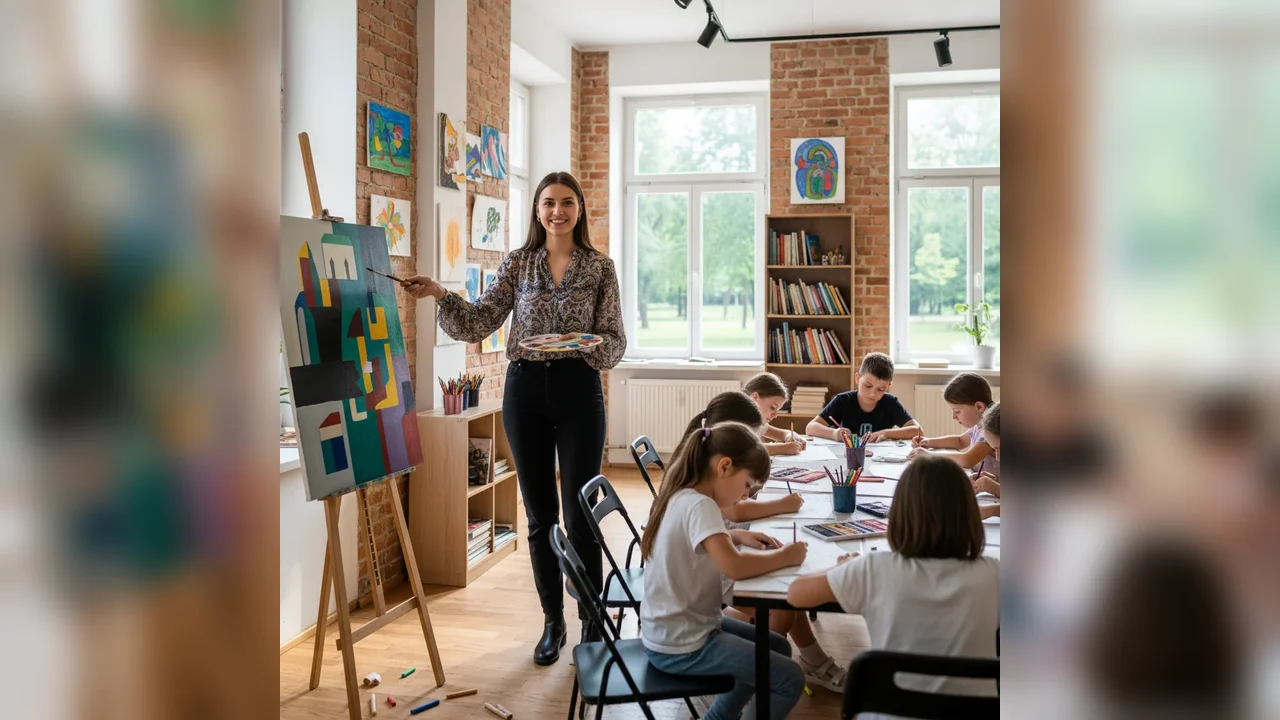 Tânără talentată în artă și pedagogie în cultura actuală